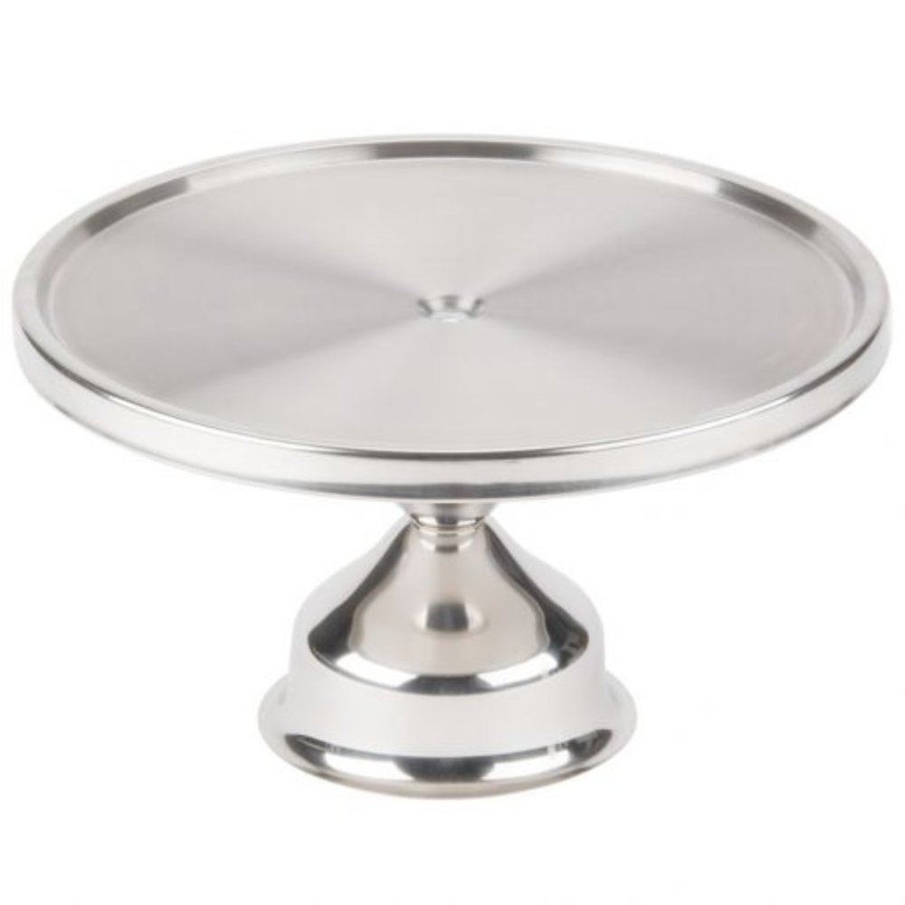 Winco Stainless Steel Round Cake Stand, 13-Inch